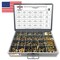 Boltsandnuts.Com Inch Grade 8 Hex CapScrws, Nuts, and Wshrs Fine Thread Zinc Yellow  Hardware Fine Thread - 1269 PCS Assortment Kit #483 - alternate 1